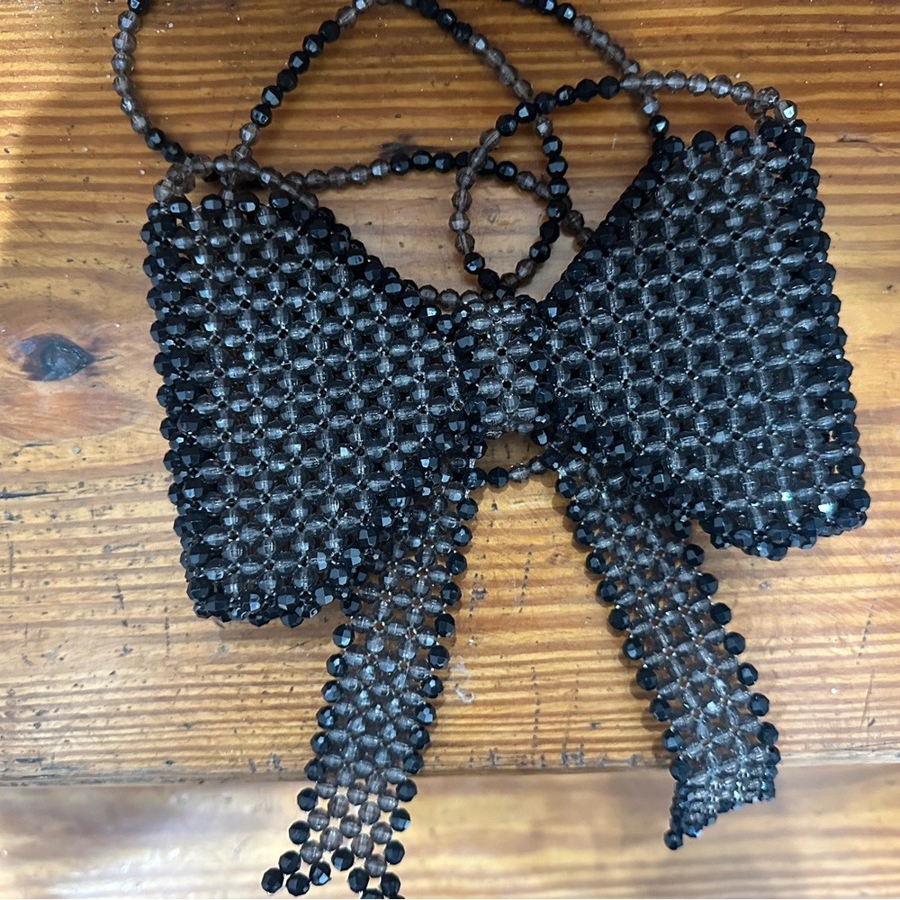 Beaded bow bag